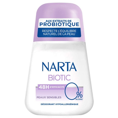 Narta Déodorant Bille Biotic 48H Peaux Sensibles 50ml
