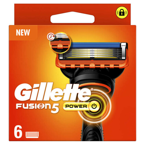 Gillette Fusion5 Power Lames De Rasoir x6