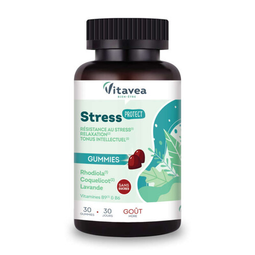 Vitavea x30 gummies stress protect goût mûre