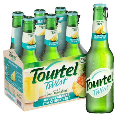 Tourtel Twist Bière Sans Alcool Aux Jus D'Ananas Et De Citron Vert 6X27,5Cl