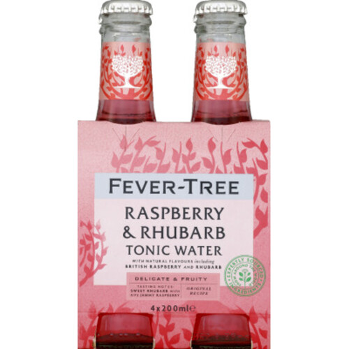 Fever Tree raspeberry & rhubarb 4x 20cl