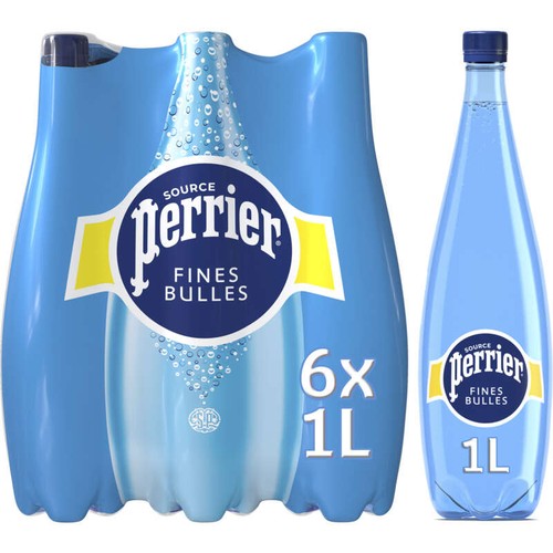 Perrier Eau Minérale Naturelle Gazeuse Fines Bulles 6x1L