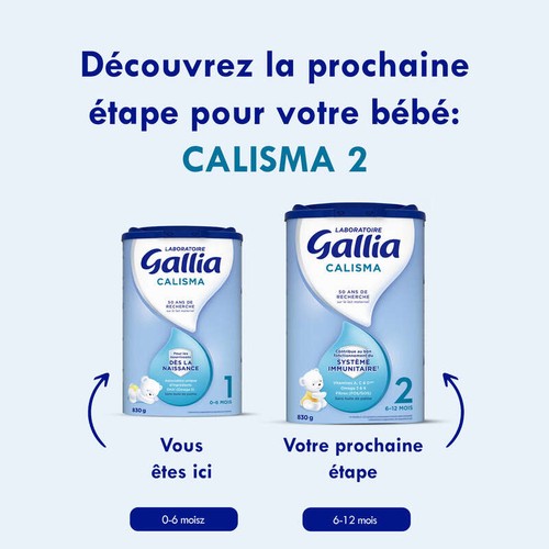 Gallia Calisma Lait bébé en poudre 1er âge de 0 à 6 mois 830g