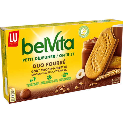 Lu Belvita Petit Déjeuner Biscuits fourrés Choco Noisette 253g