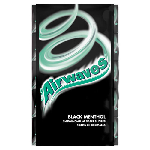 Airwaves Chewing-Gum Au Goût Black Menthol, Sans Sucres 70g