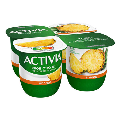 Activia Yaourt aux fruits bifidus Ananas 4x125G