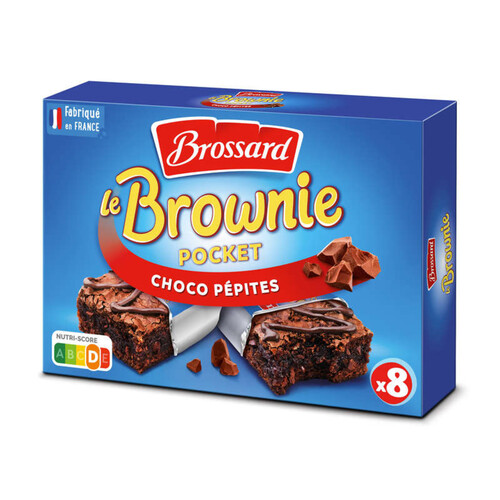 Brossard Mini Brownie choco pépites pocket 240g