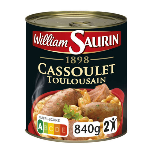 William Saurin Cassoulet Toulousain À La Graisse D'Oie, Mitonné Doucement 840g