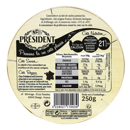 Président Camembert 250g