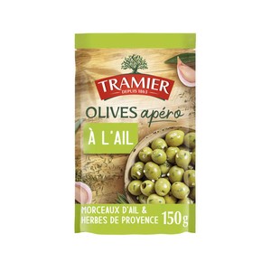 Tramier Olives apéro à l'ail sachet 150g