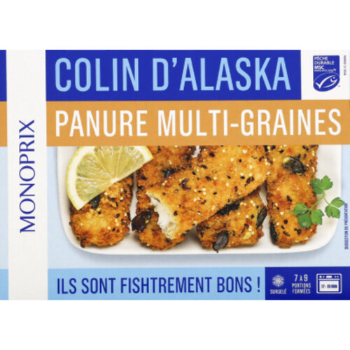 Monoprix Colin D'Alaska Panure Multi-Graines 400g