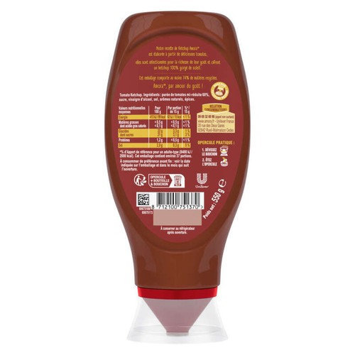 Amora Ketchup Nature Flacon Souple 550g