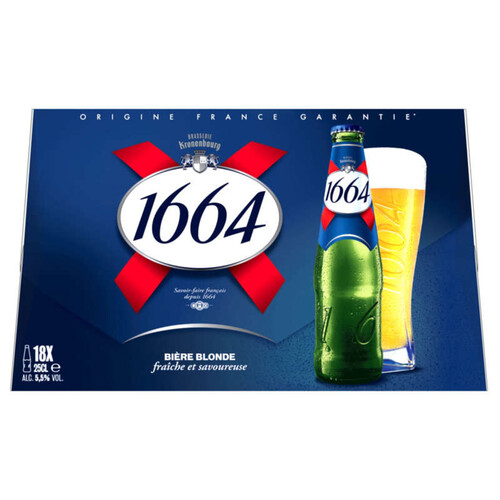 1664 Bière Blonde 5.5° 18x25cl