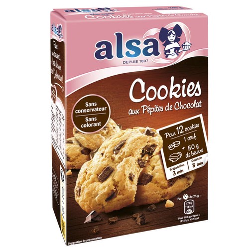 Alsa Préparation Cookie Pépites De Chocolat 240g