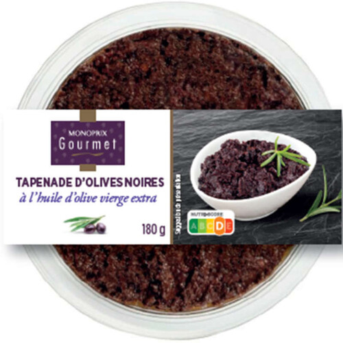 Monoprix Gourmet tapenande d'olives noires 180g