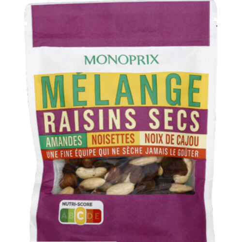 Monoprix mélange fruits secs 125g