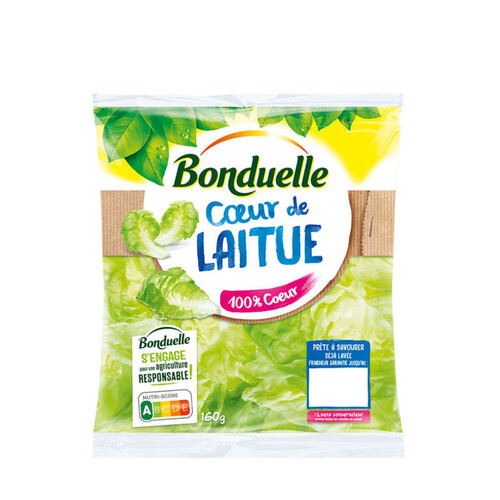 Bonduelle coeur de laitue feuilles délicates et croquantes 160g