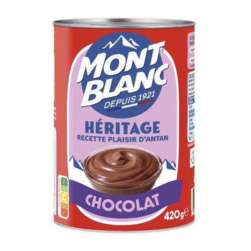 Mont blanc Crème dessert boîte héritage chocolat 420g