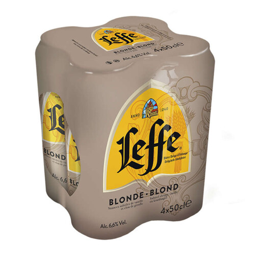Leffe Bière Blonde D'Abbaye Pack De 4X50 Cl