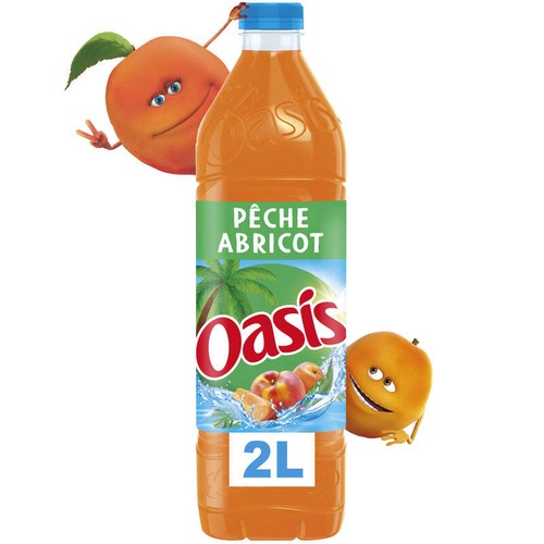 Oasis Boisson Pêche abricot bouteille 2L