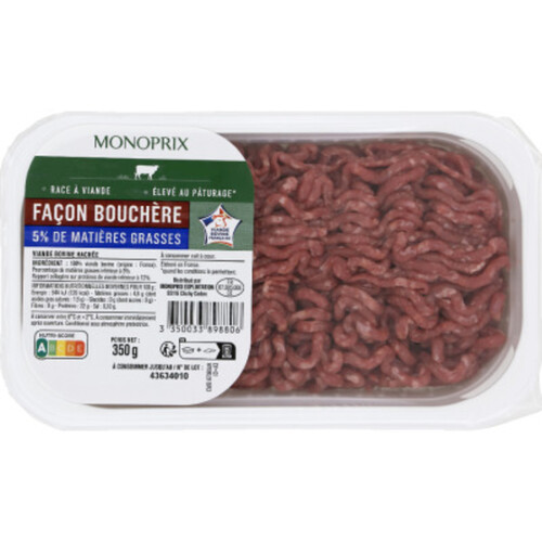 Monoprix Haché En Vrac 5% Mg 350g