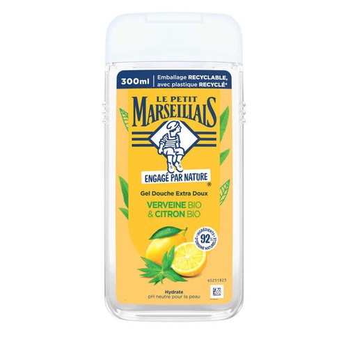 Le Petit Marseillais Gel Douche Extra doux Verveine Bio & citron Bio 300ml