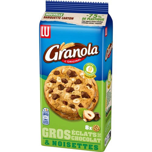 Granola Cookies aux gros éclats de Chocolat et Noisettes 184g