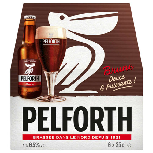 Pelforth Brune Bière Du Nord 6.5° 6 X 25Cl