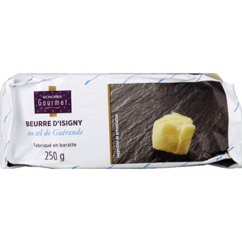 Monoprix gourmet beurre d'Isigny au sel de Guérande AOP 250g