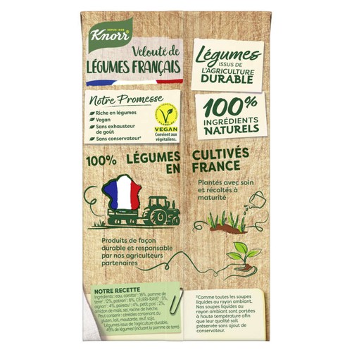 Knorr Soupe Liquide Velouté De Légumes Français 1L