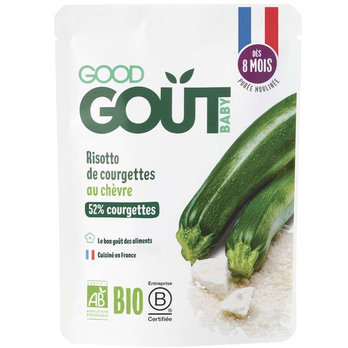 [Par Naturalia]  Good Goût Risotto de Courgettes au Chèvre Bio Dès 8 Mois 190g