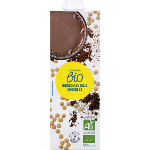 Monoprix Bio Boisson au Soja et au Chocolat 1l