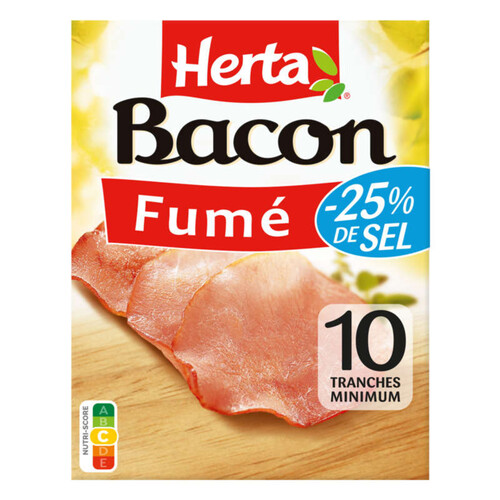 Herta bacon fumé sel réduit