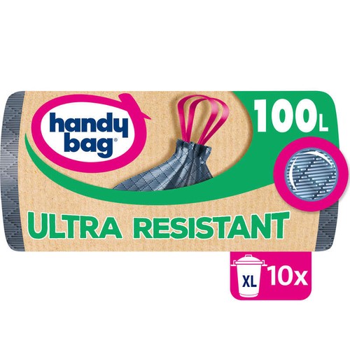 Handy Bag Sacs Poubelle à poignées ultra résistant 10x100L