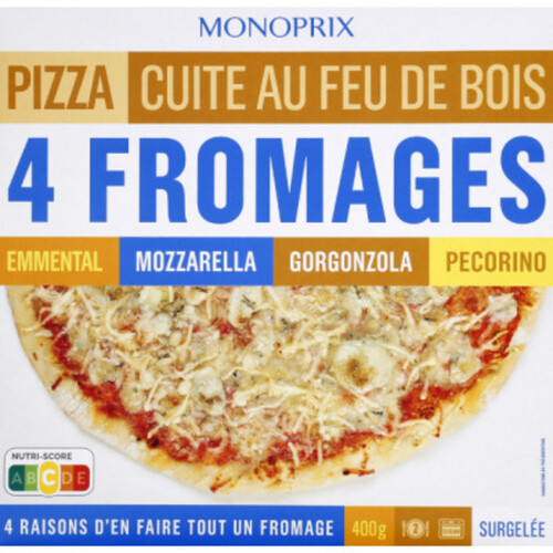 Monoprix Pizza 4 fromages 400g