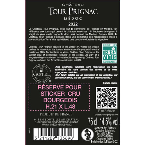 Château Tour Prignac Aoc Médoc Rouge 75Cl