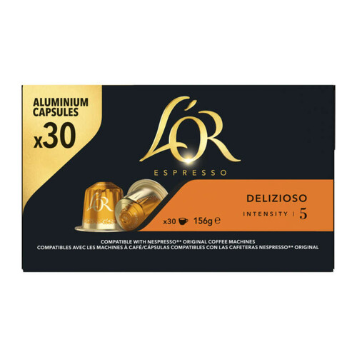 l’Or espresso Delizioso café en capsules (intensite 5) x 30 156g