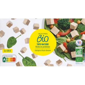 Monoprix Bio Tofu nature 2x125g