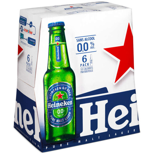 Heineken Bière Blonde Sans Alcool 0,0% 6x25cl