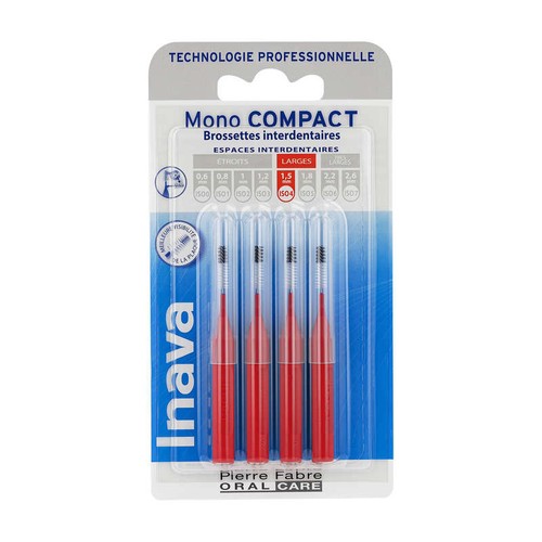 Inava Mono Compact Brossettes Interdentaires Taille : ISO4 1,5mm x4