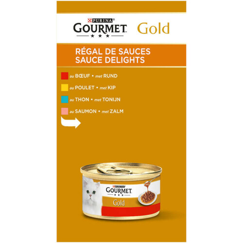 Gourmet Gold Régal de Sauces Pâtée pour Chat 12x85g