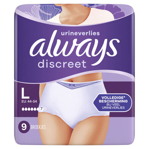 Always Discreet  Culottes Pour Fuites Urinaires 6 drops x9