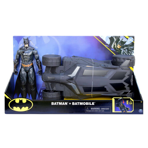 SPIN MASTER PACK BATMOBILE + FIGURINE BATMAN 30 CM Batman