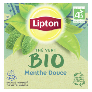 Lipton Thé Vert Bio Nature 20 sachets Pyramid® - 28 g