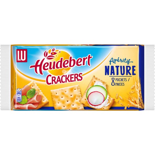 Lu Heudebert Biscuits Apéritifs Crackers Nature 250g