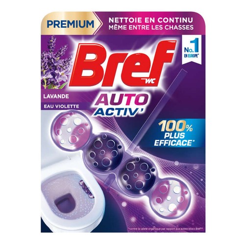 Bref WC Auto activ’ Bloc Senteur lavande 52g