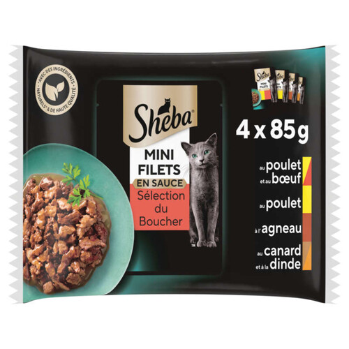 Sheba Mini Filets Pâté Pour Chat 4X85G
