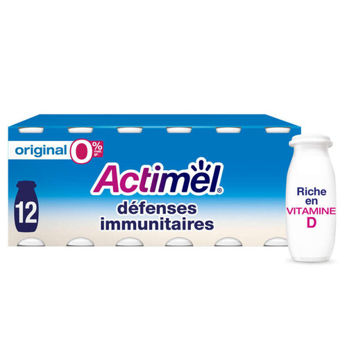 Actimel yaourt à boire nature 0% 12x100g