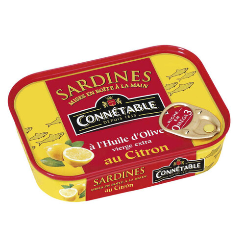 Connétable Sardines À L'Ancienne Au Citron Et À L'Huile D'Olive Vierge Extra 115G