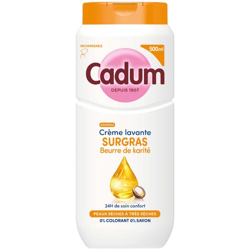 Cadum Crème lavante surgras Beurre de karité 500ml